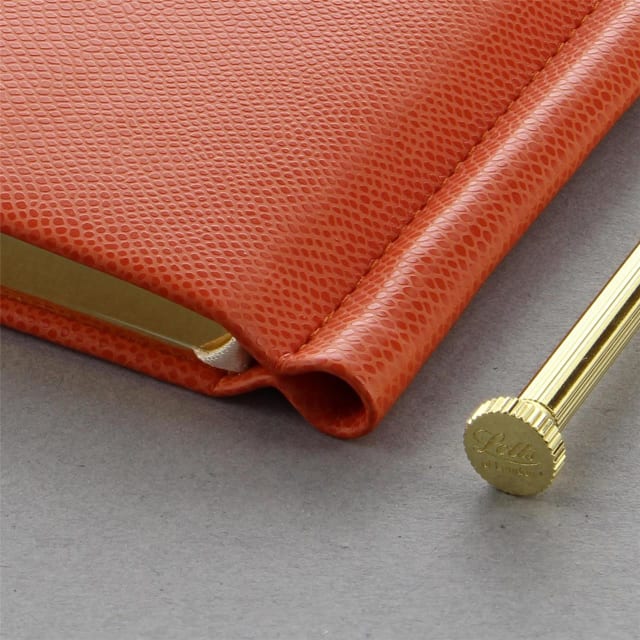 LETTS Legacy Slim Pkt N/Book w/ Gld pen Orng