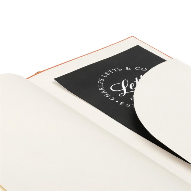 LETTS Legacy Slim Pkt N/Book w/ Gld pen Orng