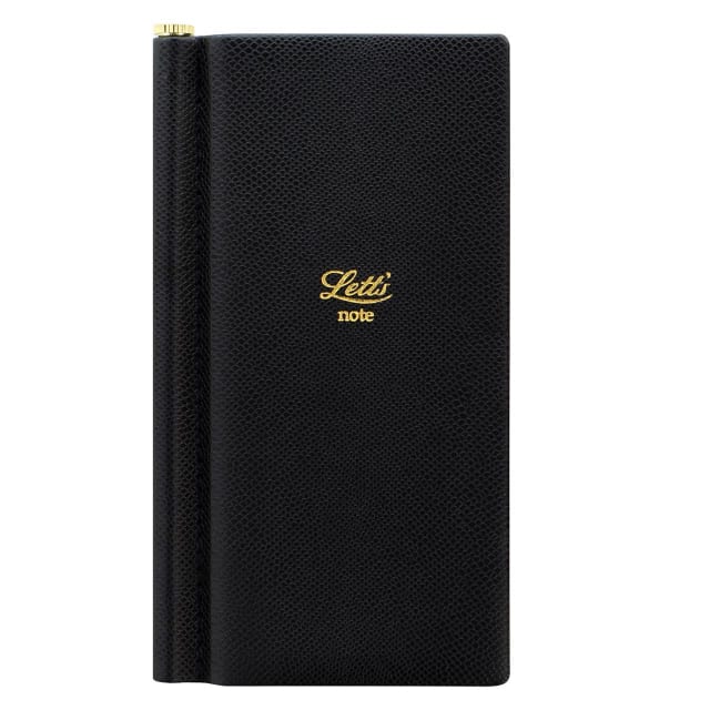 LETTS Legacy Slim Pkt N/Book w/ Gld pen Blk