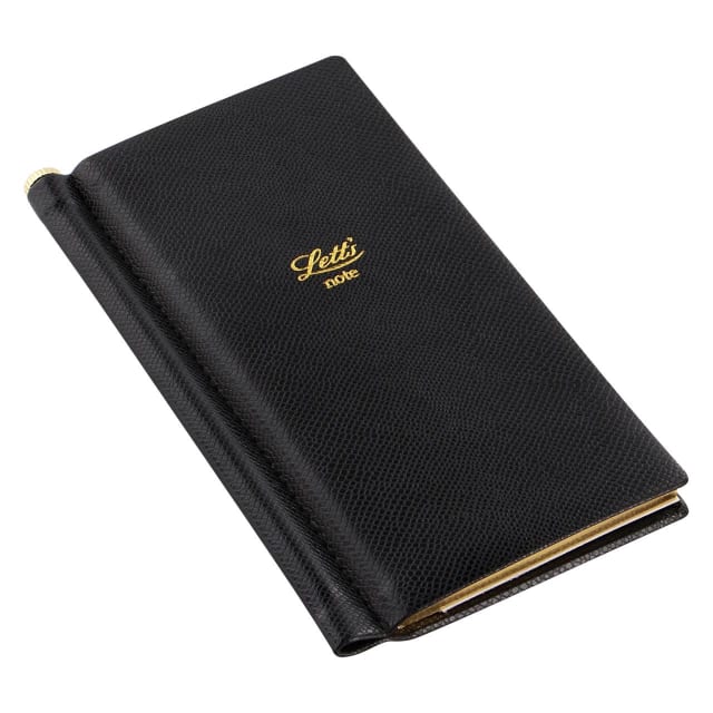 LETTS Legacy Slim Pkt N/Book w/ Gld pen Blk