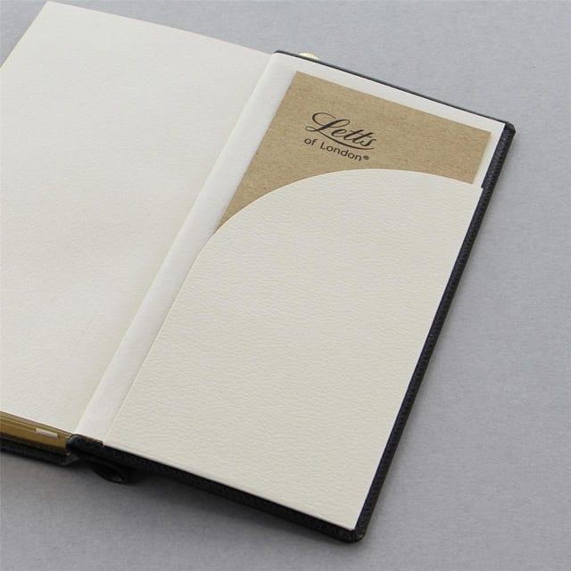 LETTS Legacy Slim Pkt N/Book w/ Gld pen Blk