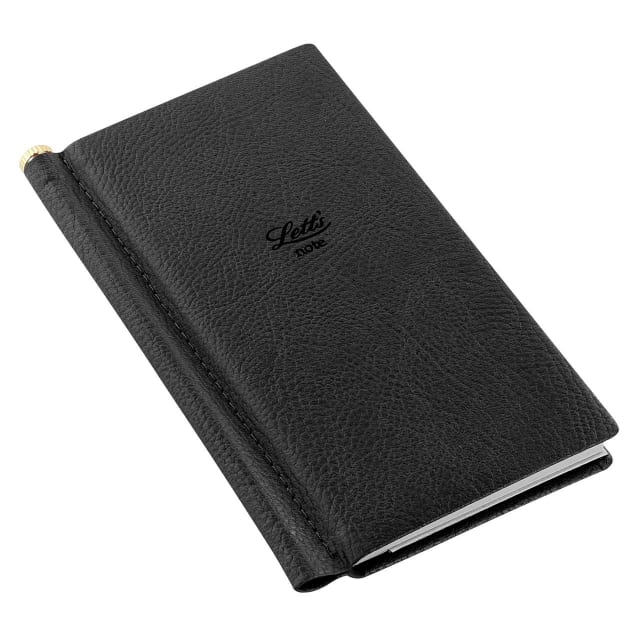 LETTS Origins Slim Pkt N/Book w/ Gld pen Blk