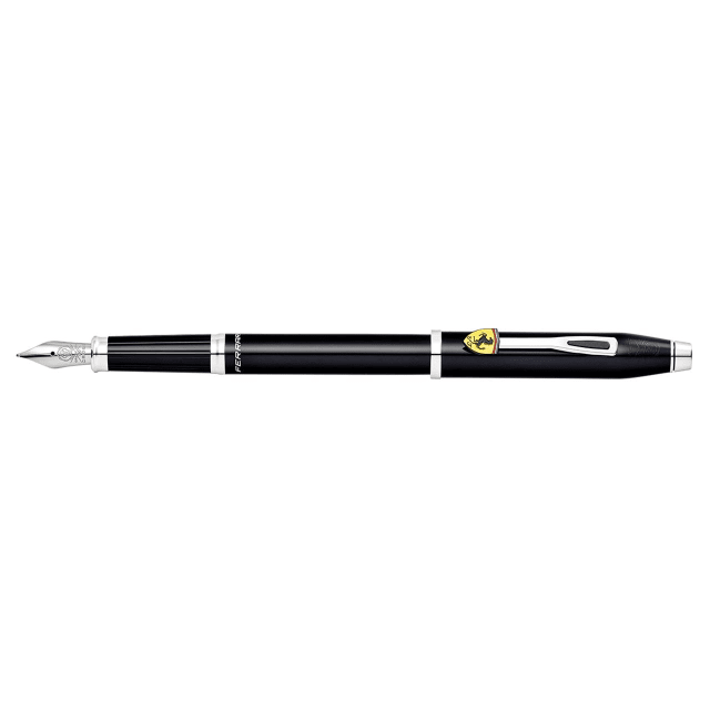 CROSS Ferrari Century II Glossy Black Lacquer Fountain Pen, Medium Nib