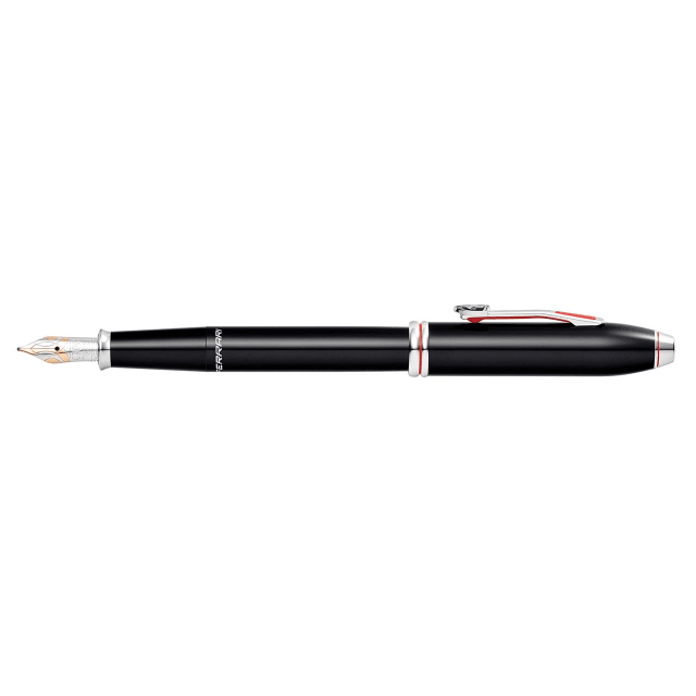 CROSS Ferrari Townsend Glossy Black Lacquer Fountain Pen, Medium Nib