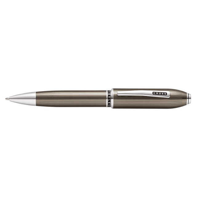 CROSS Peerless Titanium Grey Engraved Lacquer Ballpoint Pen