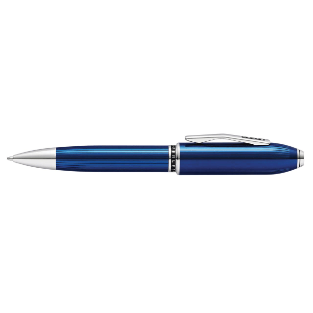 CROSS Peerless Quartz Blue Engraved Lacquer Ballpoint Pen