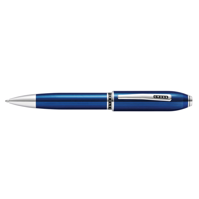 CROSS Peerless Quartz Blue Engraved Lacquer Ballpoint Pen
