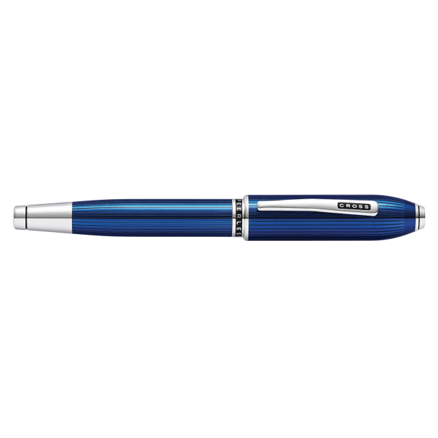 CROSS Peerless Quartz Blue Engraved Lacquer Rollerball Pen