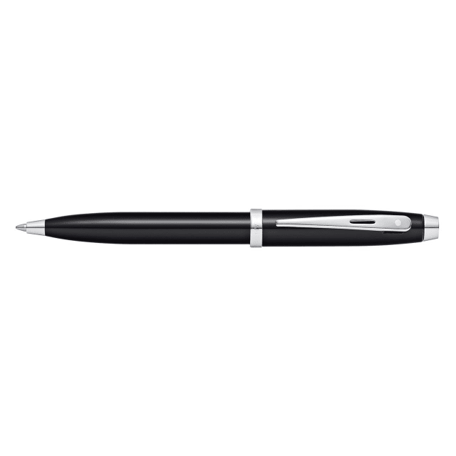 SHEAFFER 100 Black Lacq/Chrome Plate Ballpoint Pen