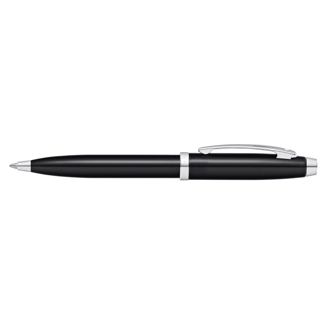 SHEAFFER 100 Black Lacq/Chrome Plate Ballpoint Pen