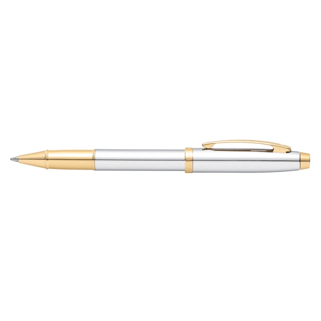 Sheaffer® 100 Chrome/Gold Trim Plate Rollerball Pen