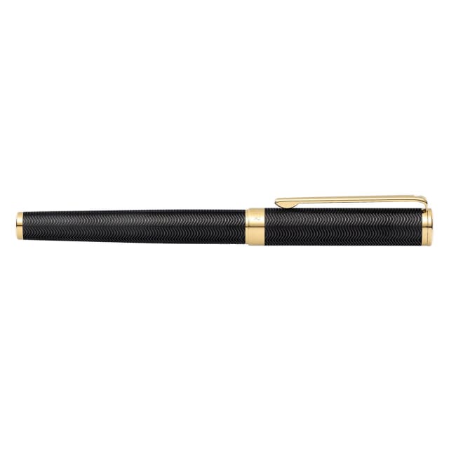 SHEAFFER Intensity Engraved Matt Black/Gold Trim Medium Fountain Pen