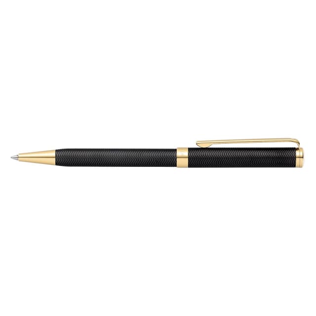 SHEAFFER Intensity Engraved Matt Black/Gold Trim Ballpoint Pen