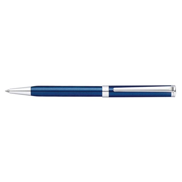 SHEAFFER Intensity Engraved Blue Lacque/Chrome Trim Ballpoint Pen