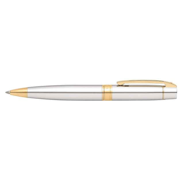 Sheaffer® 300 9342 Bright Chrome Ballpoint Pen With Gold-tone trim