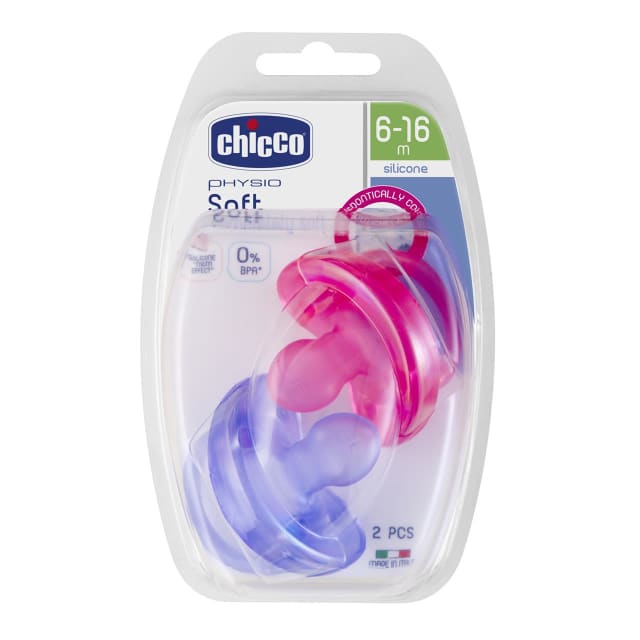 CHICCO Soother: Physio Soft 6-16m 2pk - Girl