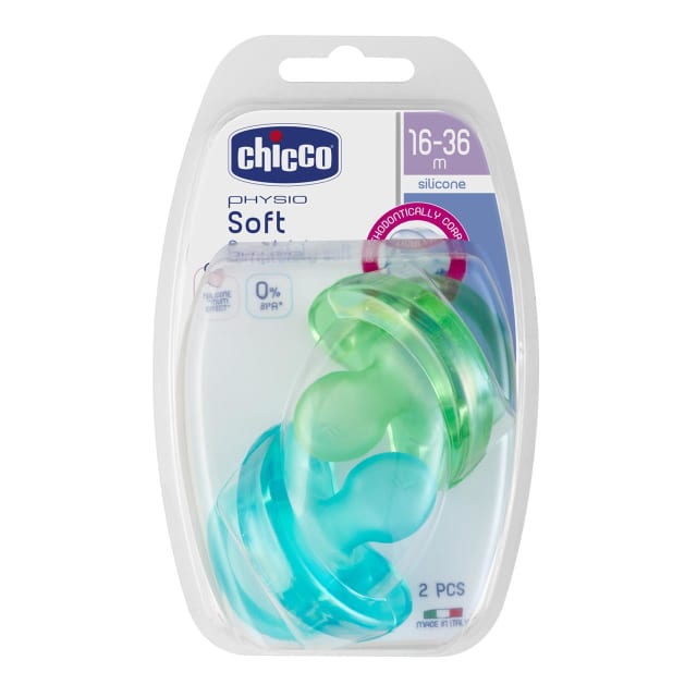 CHICCO Soother: Physio Soft 16-36m 2pk - Boy