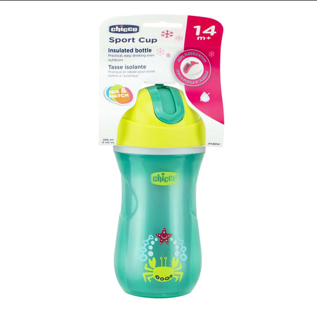 CHICCO Straw Cup 14M+ Red/Green 1pk 266ml