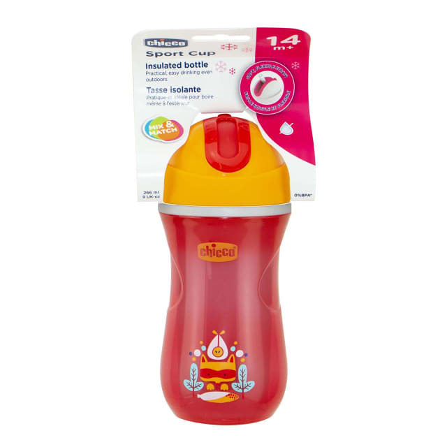 CHICCO Straw Cup 14M+ Red/Green 1pk 266ml
