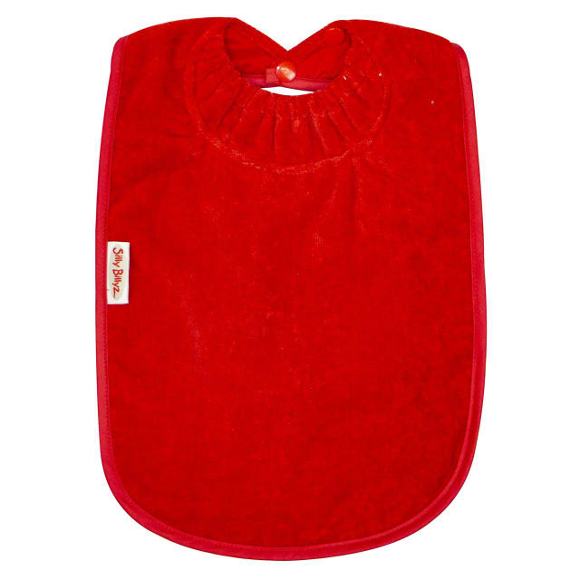 SILLY BILLYZ TOWEL XL BIB RED