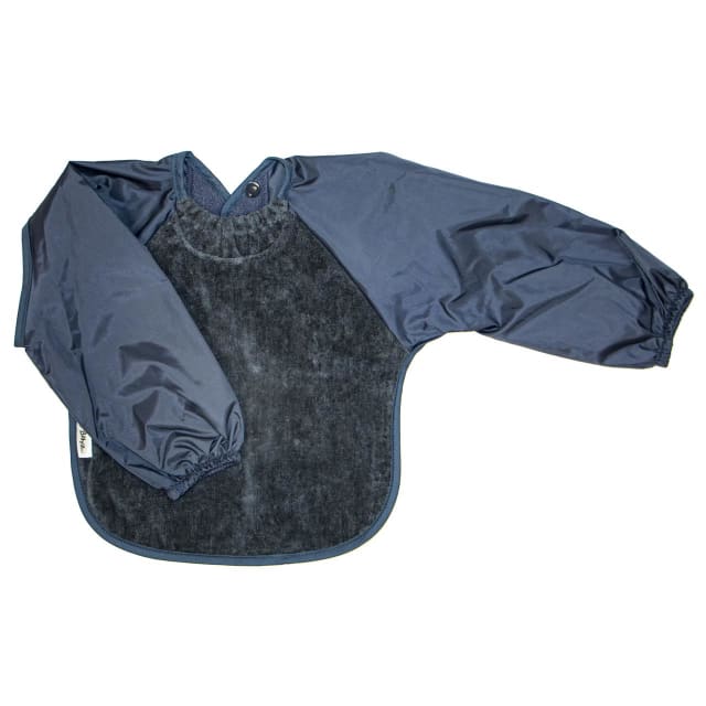 SILLY BILLYZ TOWEL SMALL L/S BIB NAVY