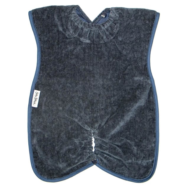 SILLY BILLYZ TOWEL HIGHCHAIR HUGR BIB NAVY