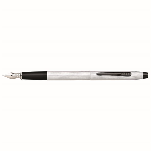 CROSS Classic Century Brushed Chrome Fountain Pen, Medium Nib