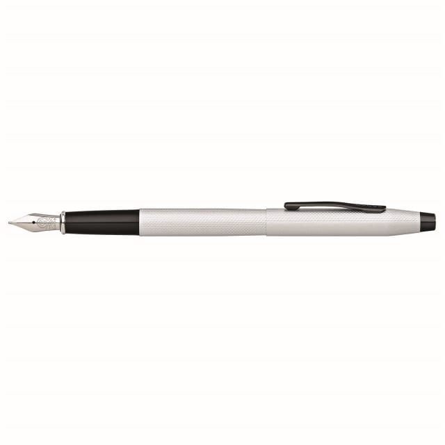 CROSS Classic Century Brushed Chrome Fountain Pen, Medium Nib