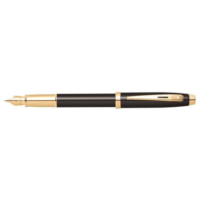 Sheaffer® 100 9322 Glossy Black Fountain Pen With Gold-tone trim - Fine