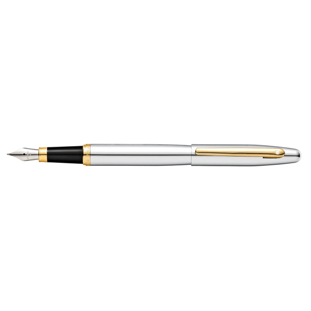Sheaffer® VFM 9422 Polished Chrome Fountain Pen With Gold-tone TRIM - Medium