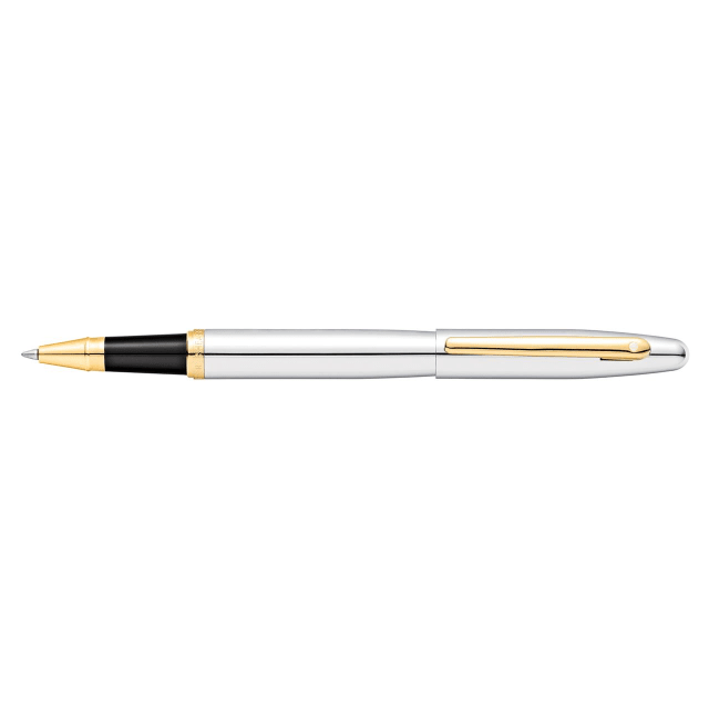 Sheaffer® VFM 9422 Polished Chrome Rollerball Pen With Gold-tone TRIM