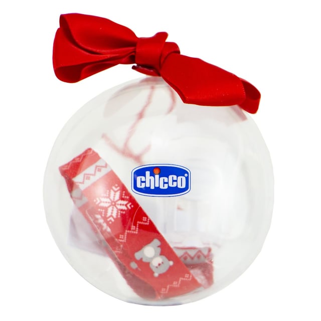 CHICCO Christmas Red Soother Clip