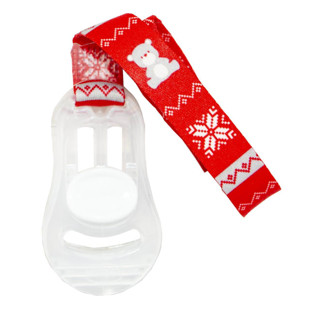 CHICCO Christmas Red Soother Clip