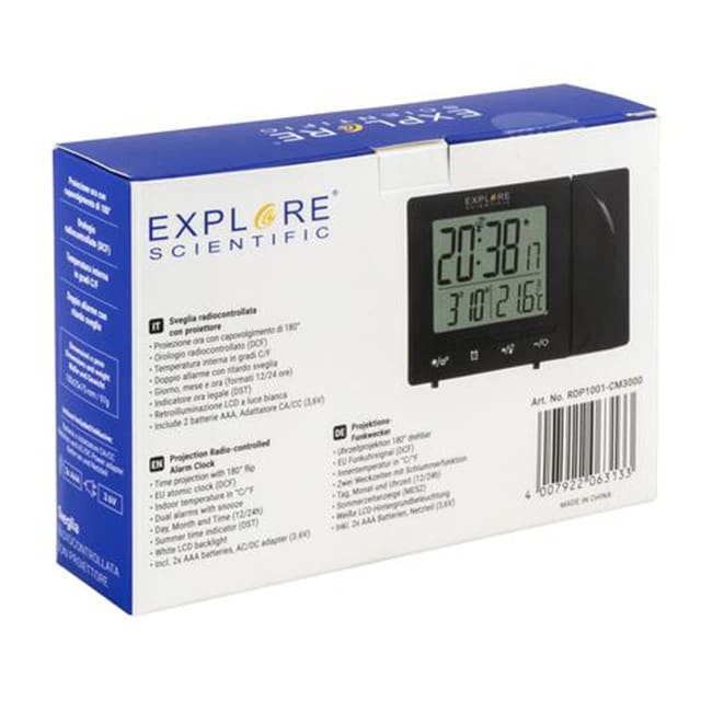 BRESSER PROJECTION CLOCK BLACK