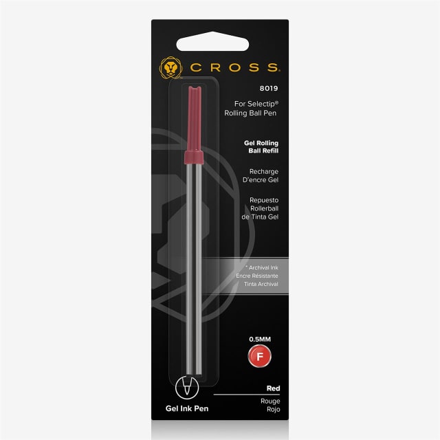 CROSS Refill Rolling Ball �?Red 0.5mm - 1Pk