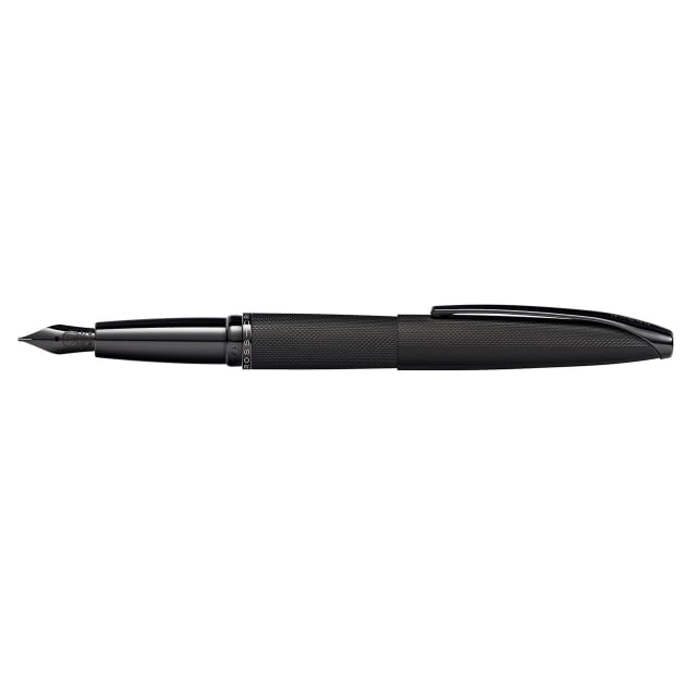 CROSS ATX Brushed Black Etched Diamond Fountain Pen, Fine Nib