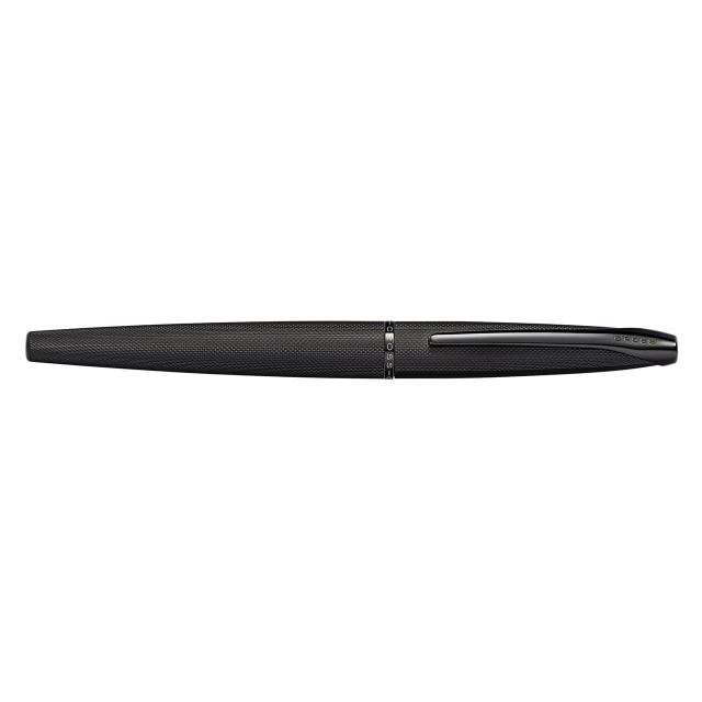 CROSS ATX Brushed Black Etched Diamond Fountain Pen, Fine Nib
