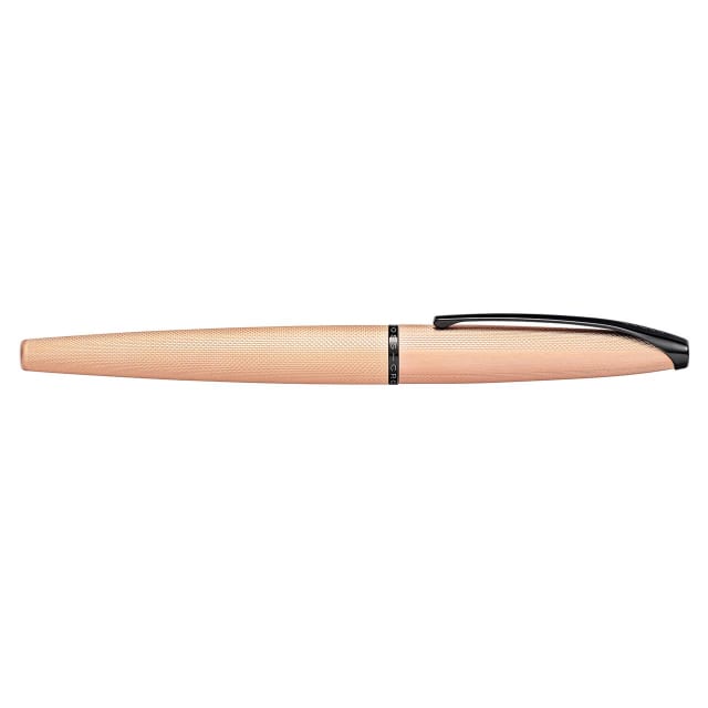 CROSS ATX Brushed Rose Gold Etched Diamond Fountain Pen, Fine Nib