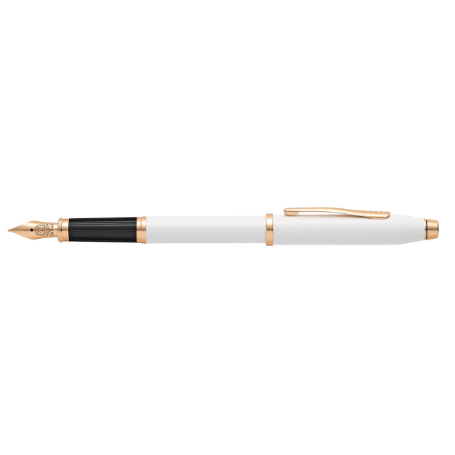 CROSS CENTURY II Pearl White&Rose Gold Fountain Pen, Fine Nib