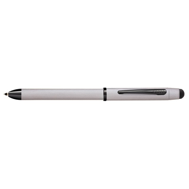 CROSS TECH3+ Brushed Chrome Diamond Pattern Ballpoint Pen