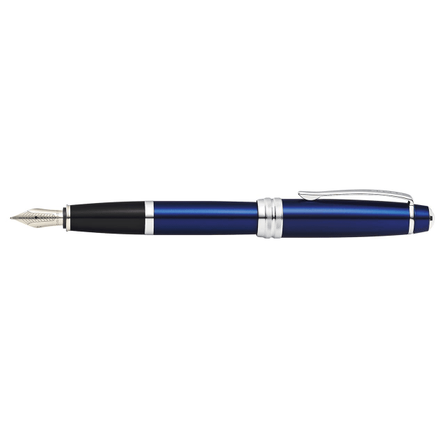 CROSS Bailey Blue Lacquer Fountain Pen, Medium Nib