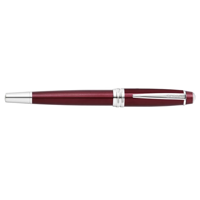 CROSS Bailey Red Lacquer/Chrome Fountain Pen, Medium Nib