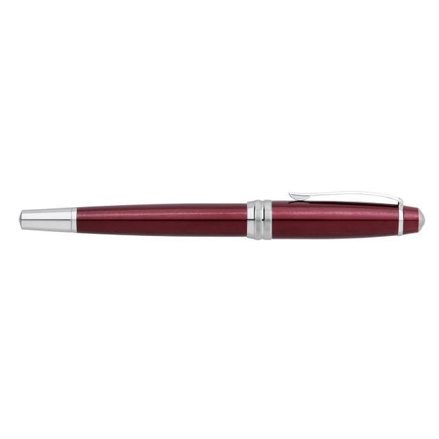 CROSS Bailey Red Lacquer/Chrome Fountain Pen, Medium Nib