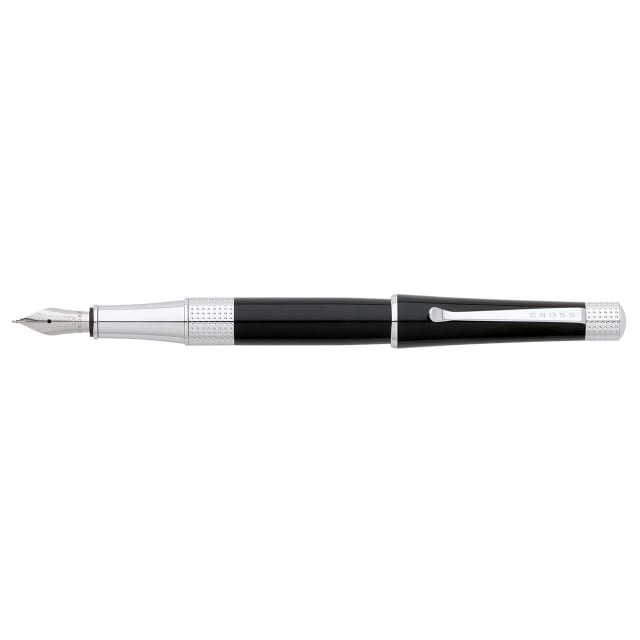 CROSS Beverly Black / Chrome Fountain Pen, Medium Nib