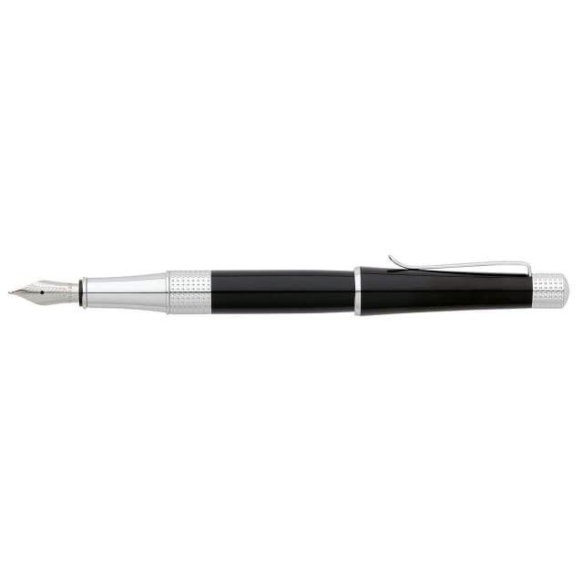 CROSS Beverly Black / Chrome Fountain Pen, Medium Nib