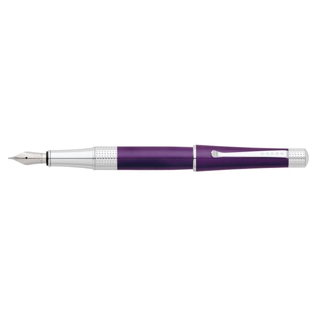 CROSS Beverly Purple / Chrome Fountain Pen, Medium Nib