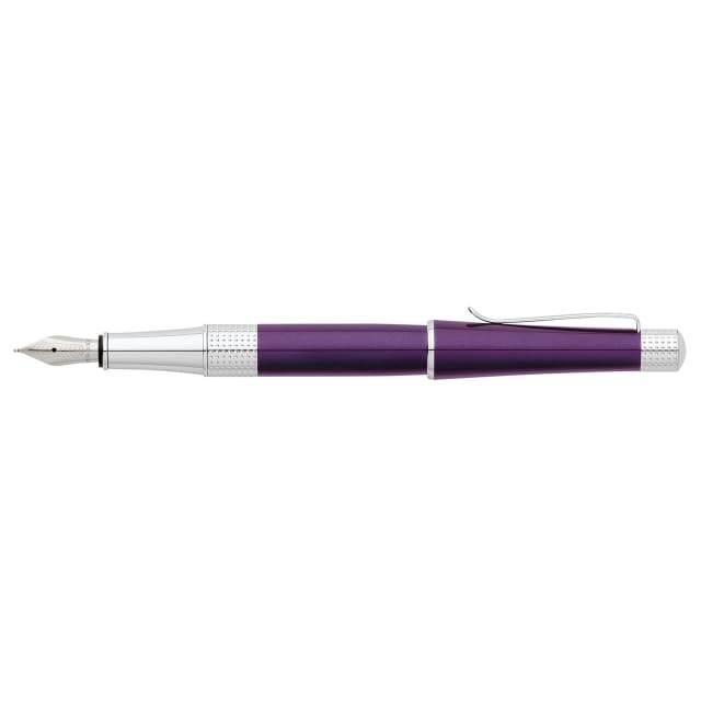 CROSS Beverly Purple / Chrome Fountain Pen, Medium Nib