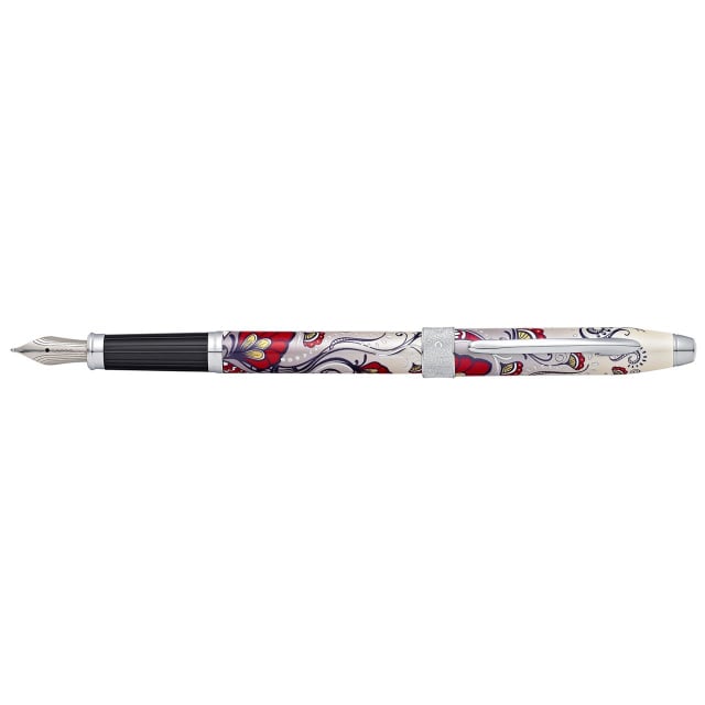 CROSS Botanica Red Hummingbird Vine Fountain Pen, Fine Nib