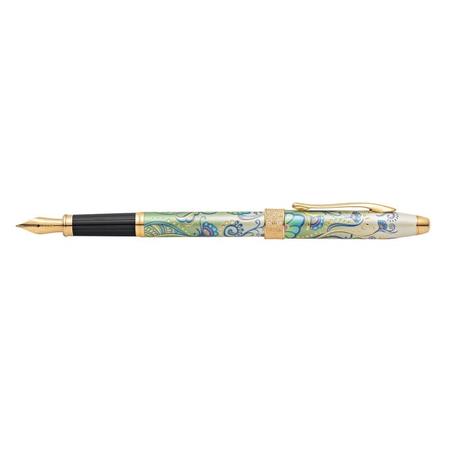 CROSS Botanica Green Day Lily 23CT Gold Plate Fountain Pen, Fine Nib