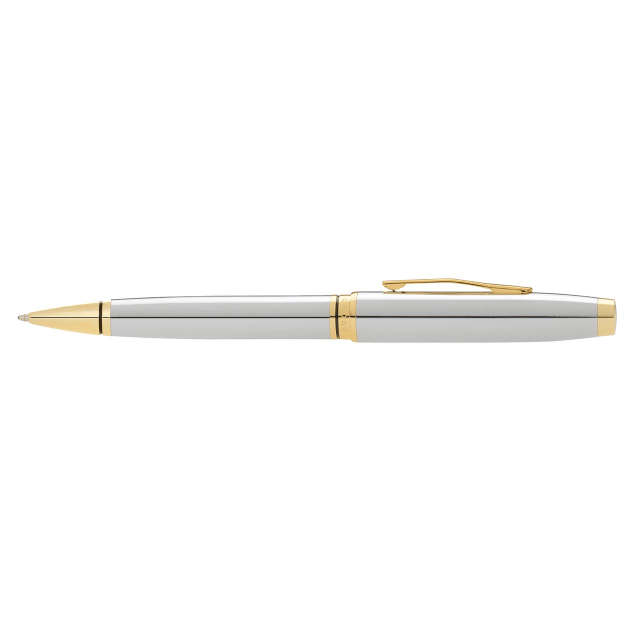 CROSS Coventry Lustrous Chrome with Gold Trim Ballpoint Pen